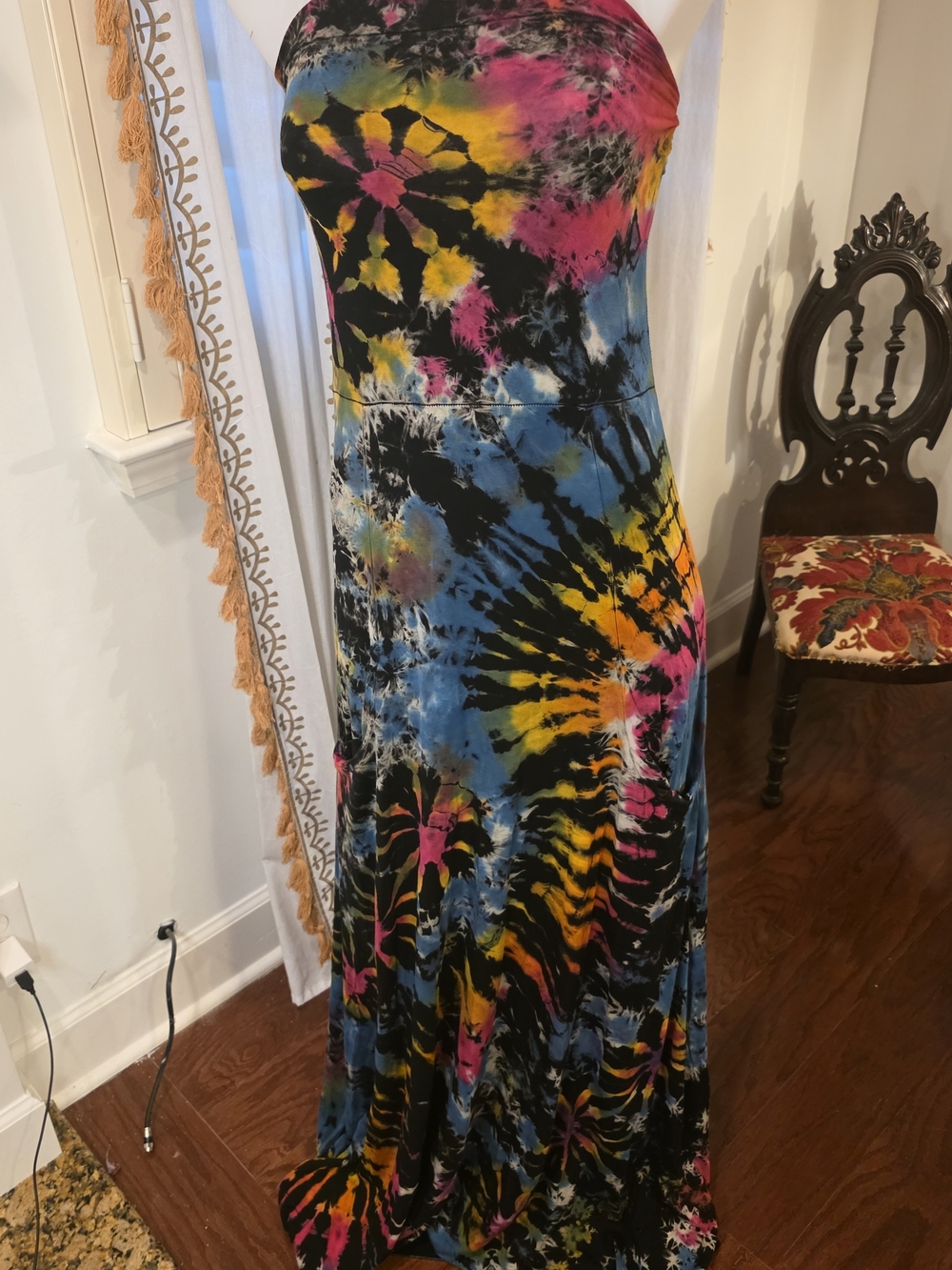 Kathmandu Multicolor Tie-Dye Strapless Maxi Dress